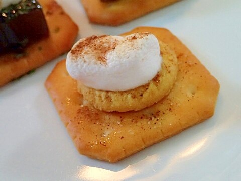 バタークッキーとマシュマロのハニーな焼きクラッカー